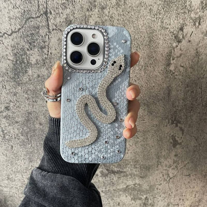 Luxury Diamond Snake iPhone Case – Elegant & Protective