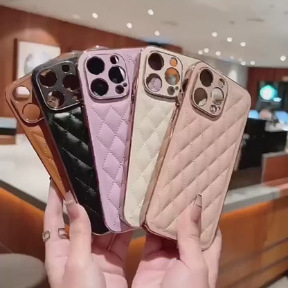 Lingge Leather Pattern Apple Case