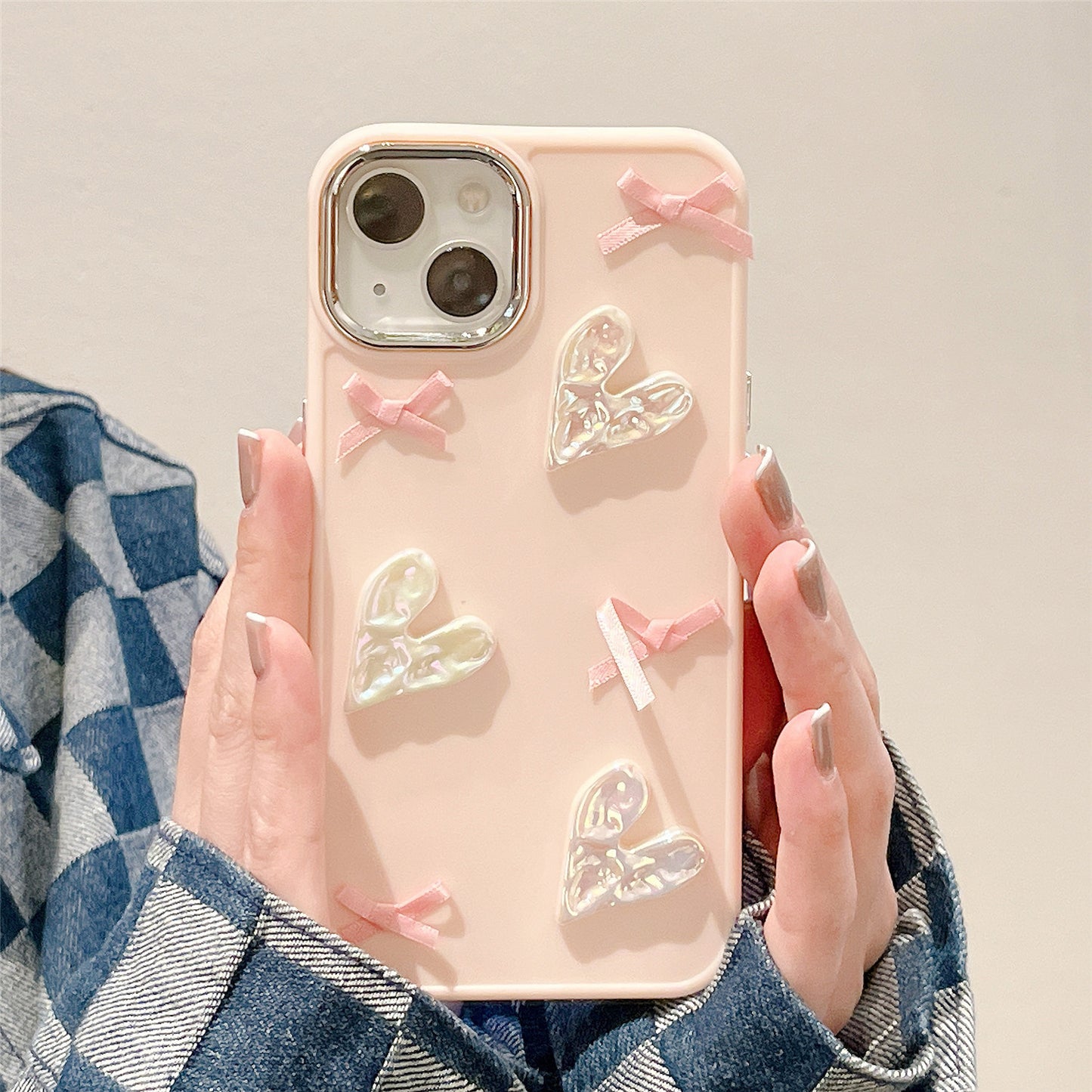 Love Pearl Bow iPhone Case