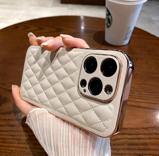 Lingge Leather Pattern Apple Case