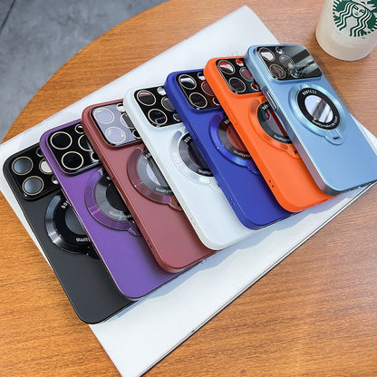 Ring Stand Lens Cover Magnetic iPhone Case