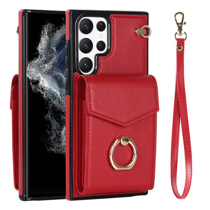 Luxury Leather Wallet Case with Stand Holder Cover