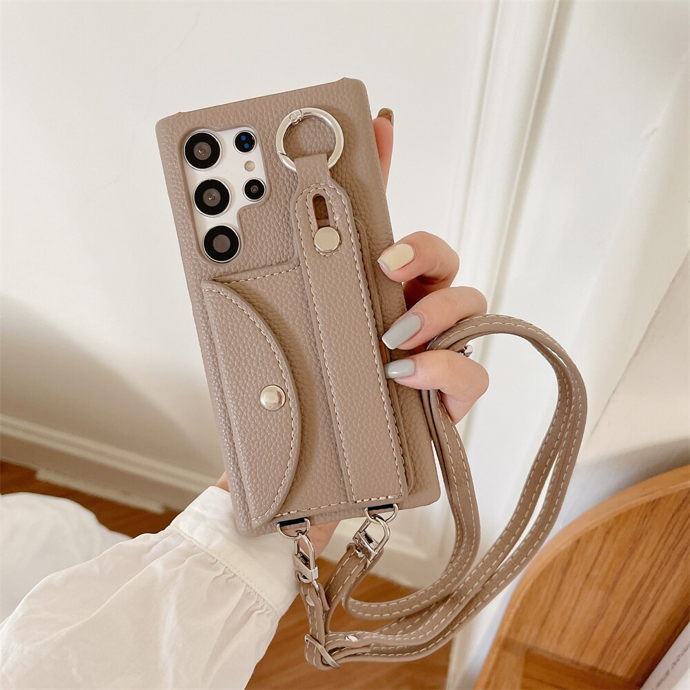 Crossbody Phone Case with Card Holder for Samsung Galaxy