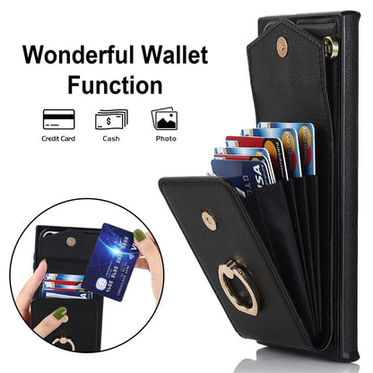 Luxury Leather Wallet Case with Stand Holder Cover