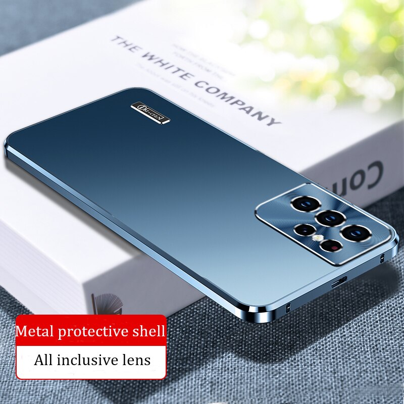 Metal Magnetic Case with All-Inclusive Lens: Frosted Aluminium Alloy Ultra-Thin Protective Cover