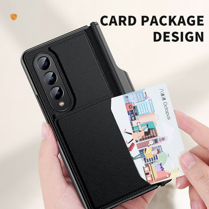 Case with S Pen Holder, Credit Card Holder Hinge Protection Leather Wallet