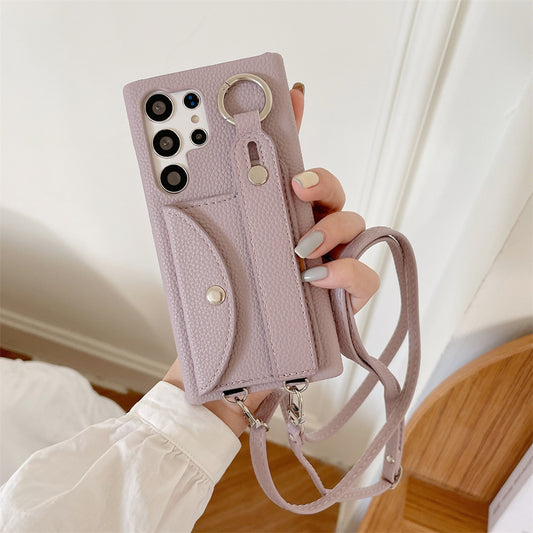 Crossbody Phone Case with Card Holder for Samsung Galaxy