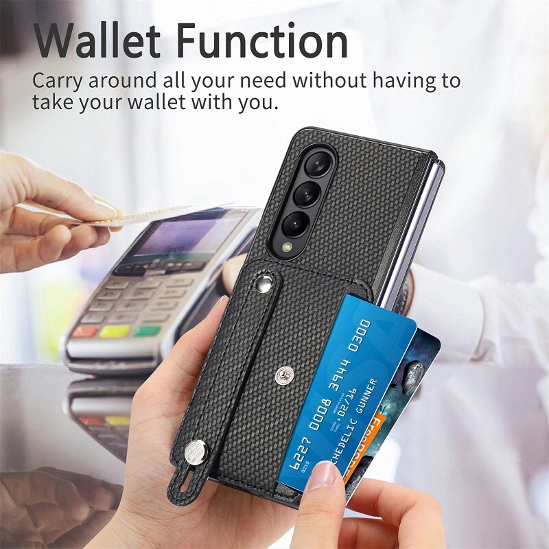 Weave Pattern Phone Case with Card Slot Holder: Luxury Business Cover