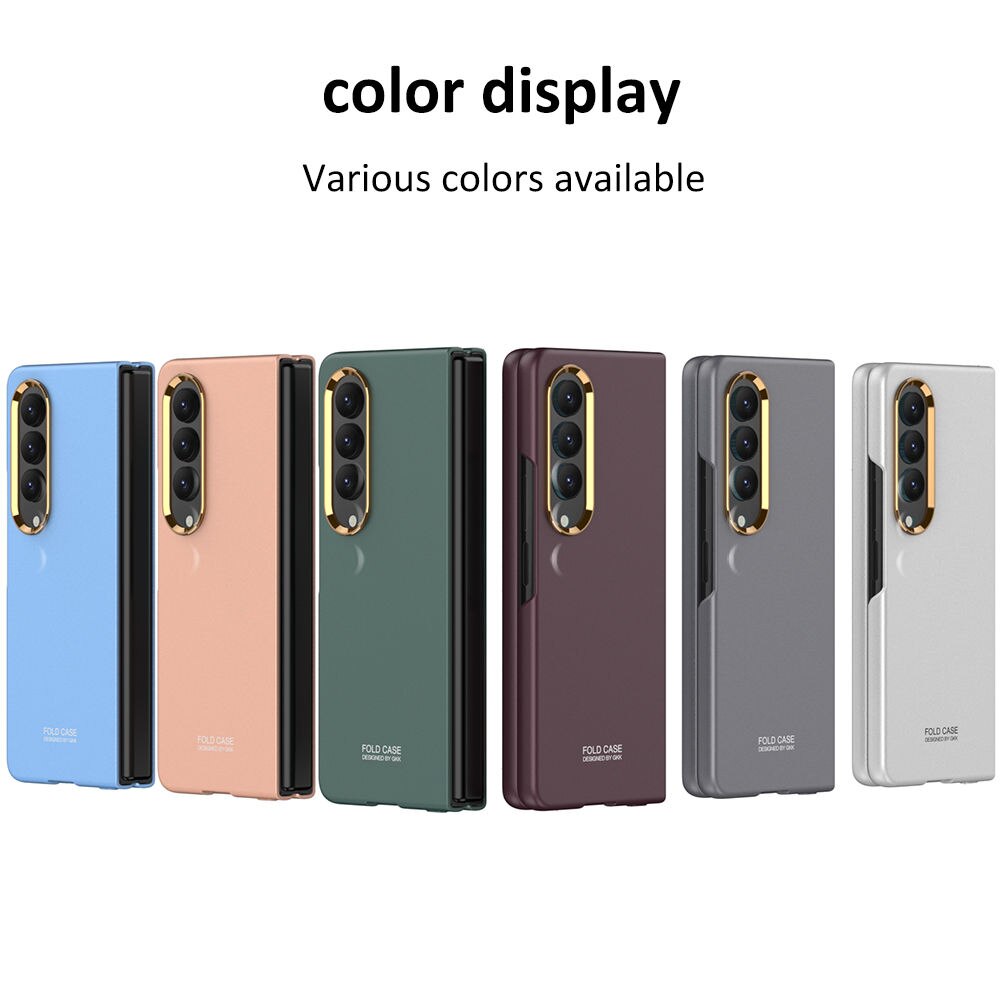 All-Inclusive Protection Folding Phone Cover with Ultra Thin Plated Metal Frame and Color Contact Lens Design