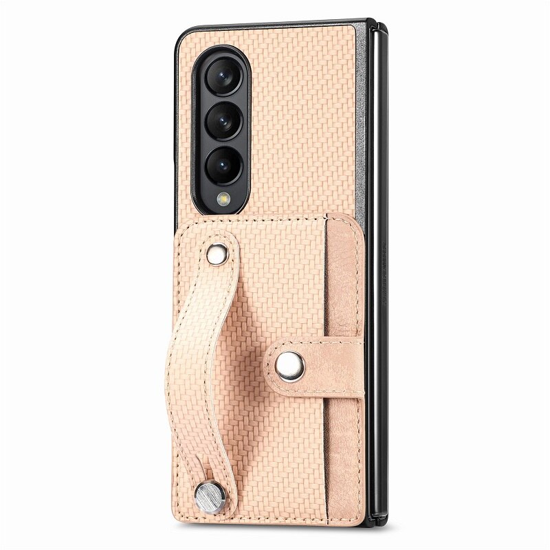 Weave Pattern Phone Case with Card Slot Holder: Luxury Business Cover