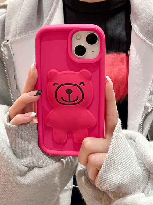 3D Bear iPhone Case: Cute & Protective