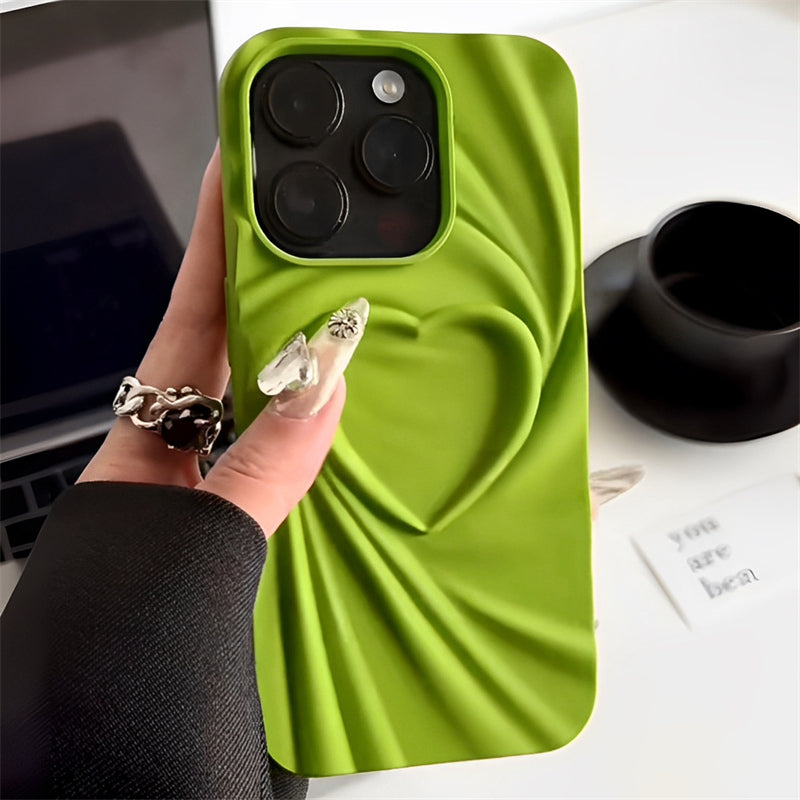 Luxury Fashion 3D Folding Love Silicone Case