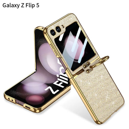 Glitter Shockproof Cover with Ring