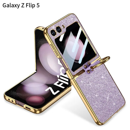 Glitter Shockproof Cover with Ring