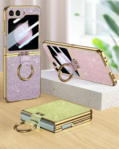 Glitter Shockproof Cover with Ring